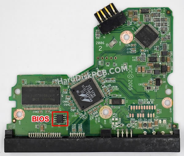 BIOSチップを交換する手順2060-701335-003ウエスタンデジタル(WD)製HDDの基板PCB