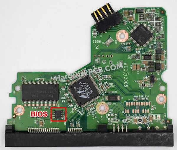 BIOSチップを交換する手順2060-701335-005ウエスタンデジタル(WD)製HDDの基板PCB