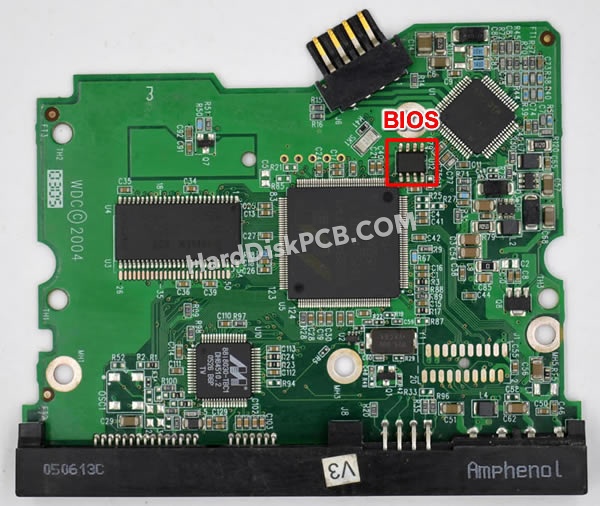 BIOSチップを交換する手順2060-701336-003ウエスタンデジタル(WD)製HDDの基板PCB
