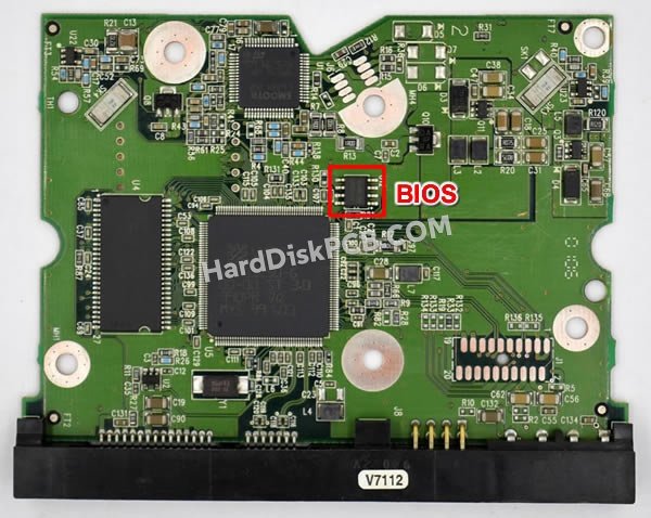 BIOSチップを交換する手順2060-701384-002ウエスタンデジタル(WD)製HDDの基板PCB
