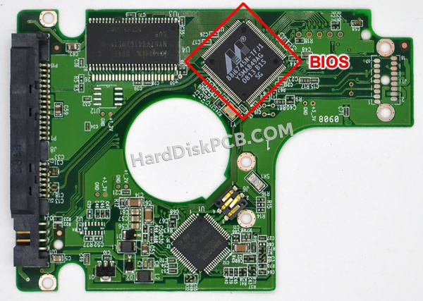 BIOSチップを交換する手順2060-701499-000ウエスタンデジタル(WD)製HDDの基板PCB