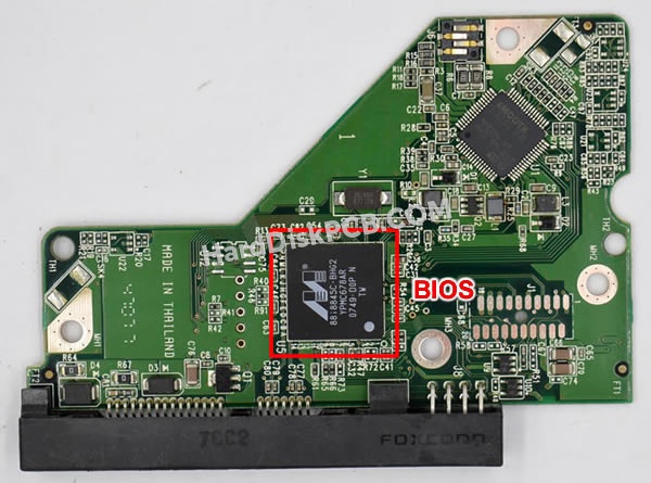 BIOSチップを交換する手順2060-701537-002ウエスタンデジタル(WD)製HDDの基板PCB