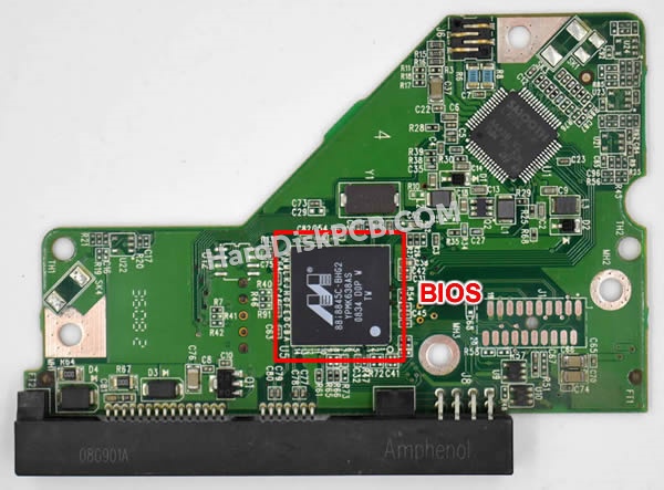 BIOSチップを交換する手順2060-701537-003ウエスタンデジタル(WD)製HDDの基板PCB