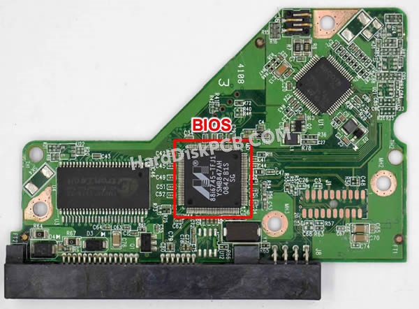 BIOSチップを交換する手順2060-701552-003ウエスタンデジタル(WD)製HDDの基板PCB