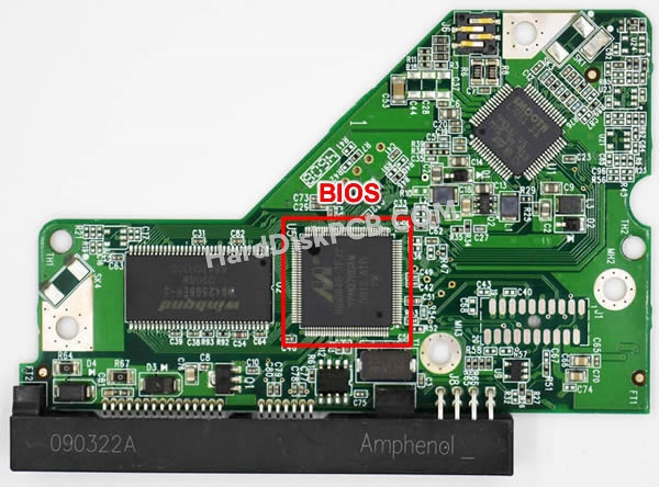 BIOSチップを交換する手順2060-701622-000ウエスタンデジタル(WD)製HDDの基板PCB