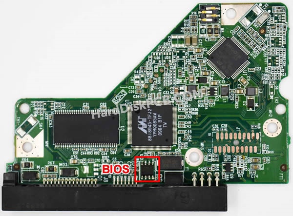 BIOSチップを交換する手順2060-701640-000ウエスタンデジタル(WD)製HDDの基板PCB
