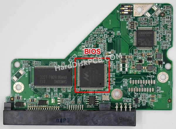 BIOSチップを交換する手順2060-701640-007ウエスタンデジタル(WD)製HDDの基板PCB