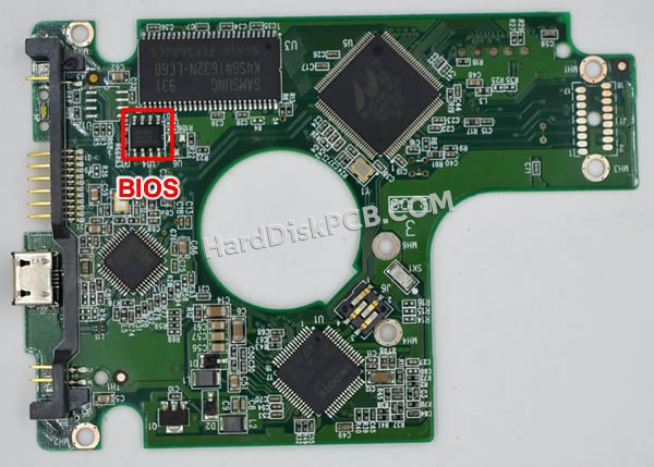 BIOSチップを交換する手順2060-701650-000ウエスタンデジタル(WD)製HDDの基板PCB