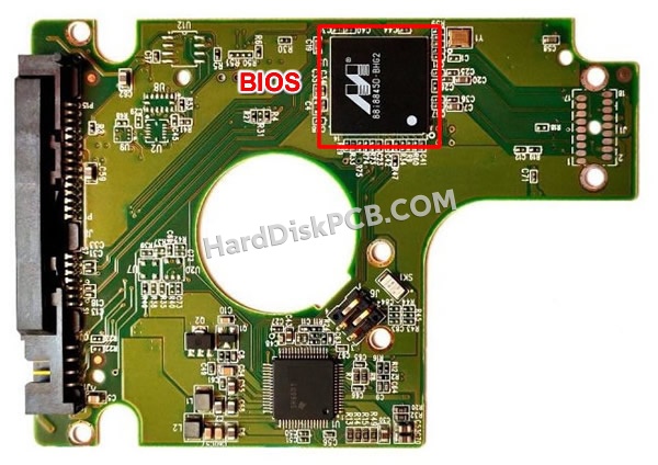 BIOSチップを交換する手順2060-771574-001ウエスタンデジタル(WD)製HDDの基板PCB