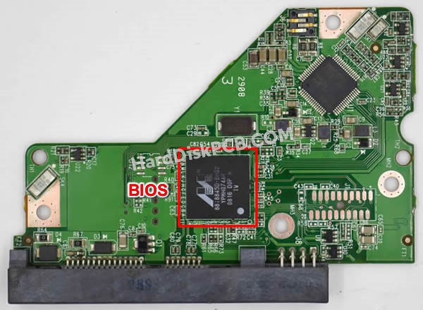 BIOSチップを交換する手順2060-771577-000ウエスタンデジタル(WD)製HDDの基板PCB