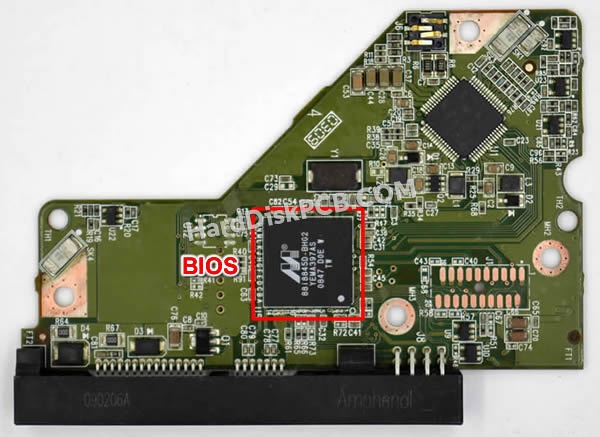 BIOSチップを交換する手順2060-771577-001ウエスタンデジタル(WD)製HDDの基板PCB