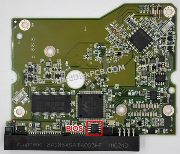 BIOSチップを交換する手順2060-771624-003ウエスタンデジタル(WD)製HDDの基板PCB
