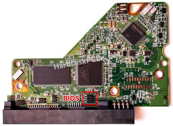 BIOSチップを交換する手順2060-771640-005ウエスタンデジタル(WD)製HDDの基板PCB