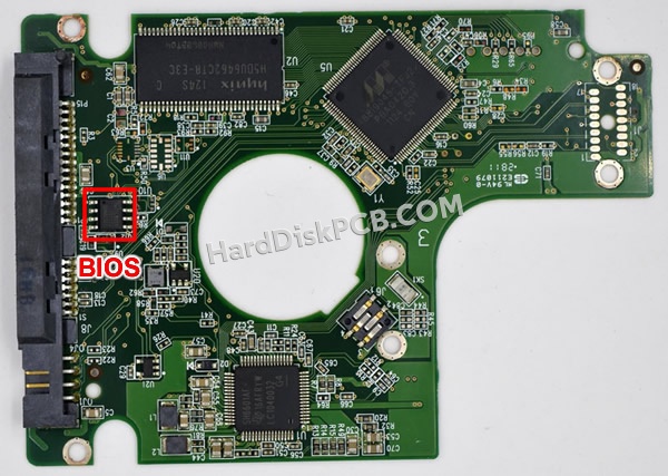 BIOSチップを交換する手順2060-771672-004ウエスタンデジタル(WD)製HDDの基板PCB