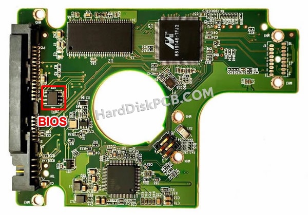 BIOSチップを交換する手順2060-771692-001ウエスタンデジタル(WD)製HDDの基板PCB