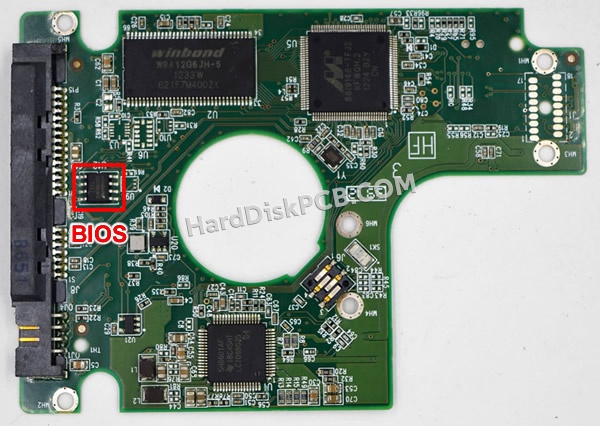 BIOSチップを交換する手順2060-771692-006ウエスタンデジタル(WD)製HDDの基板PCB