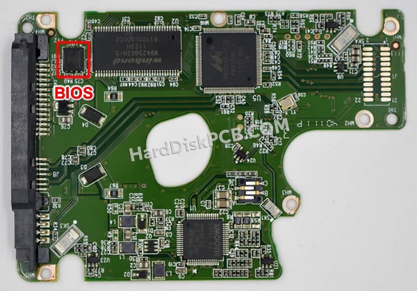 BIOSチップを交換する手順2060-771696-004ウエスタンデジタル(WD)製HDDの基板PCB