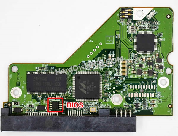 BIOSチップを交換する手順2060-771698-004ウエスタンデジタル(WD)製HDDの基板PCB