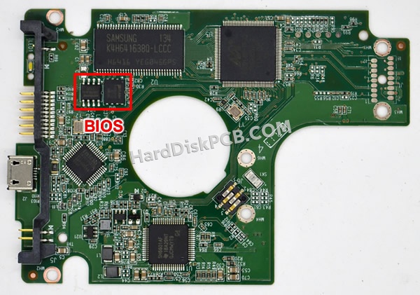 BIOSチップを交換する手順2060-771754-000ウエスタンデジタル(WD)製HDDの基板PCB