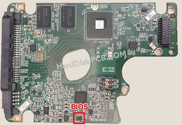 BIOSチップを交換する手順2060-771770-004ウエスタンデジタル(WD)製HDDの基板PCB