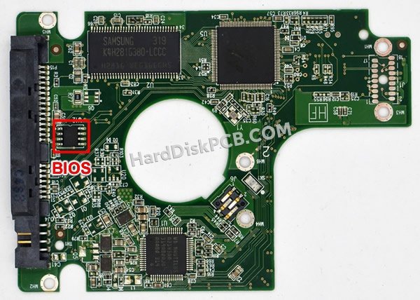 BIOSチップを交換する手順2060-771820-000ウエスタンデジタル(WD)製HDDの基板PCB