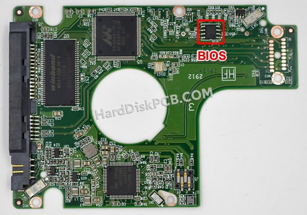 BIOSチップを交換する手順2060-771823-004ウエスタンデジタル(WD)製HDDの基板PCB