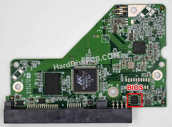 BIOSチップを交換する手順2060-771824-000ウエスタンデジタル(WD)製HDDの基板PCB