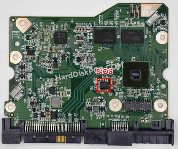BIOSチップを交換する手順2060-771825-003ウエスタンデジタル(WD)製HDDの基板PCB