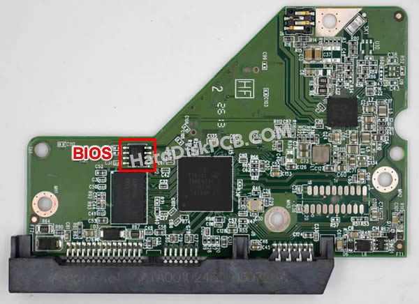 BIOSチップを交換する手順2060-771829-002ウエスタンデジタル(WD)製HDDの基板PCB