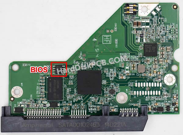 BIOSチップを交換する手順2060-771829-005ウエスタンデジタル(WD)製HDDの基板PCB