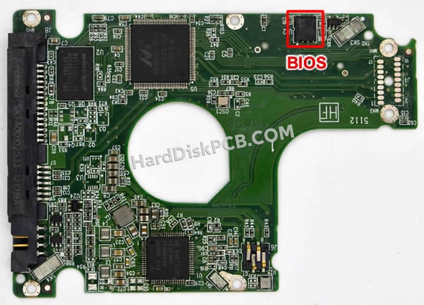 BIOSチップを交換する手順2060-771852-004ウエスタンデジタル(WD)製HDDの基板PCB