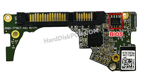 BIOSチップを交換する手順2060-771927-002ウエスタンデジタル(WD)製HDDの基板PCB