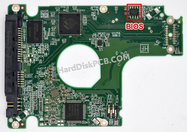 BIOSチップを交換する手順2060-771931-000ウエスタンデジタル(WD)製HDDの基板PCB