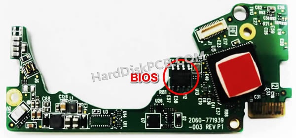 BIOSチップを交換する手順2060-771939-003ウエスタンデジタル(WD)製HDDの基板PCB