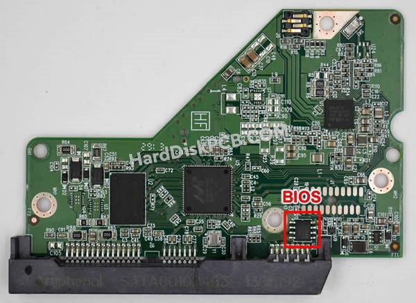 BIOSチップを交換する手順2060-771945-001ウエスタンデジタル(WD)製HDDの基板PCB