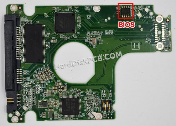 BIOSチップを交換する手順2060-771959-000ウエスタンデジタル(WD)製HDDの基板PCB