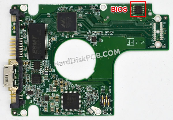BIOSチップを交換する手順2060-771961-001ウエスタンデジタル(WD)製HDDの基板PCB