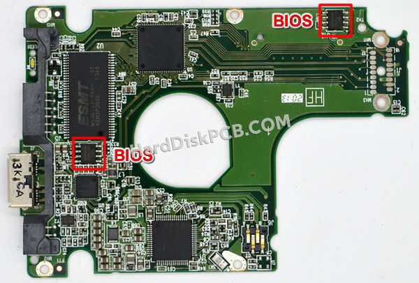 BIOSチップを交換する手順2060-771962-000ウエスタンデジタル(WD)製HDDの基板PCB