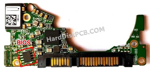BIOSチップを交換する手順2060-771983-003ウエスタンデジタル(WD)製HDDの基板PCB