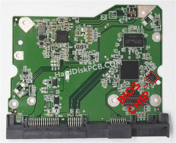 BIOSチップを交換する手順2060-800001-000ウエスタンデジタル(WD)製HDDの基板PCB
