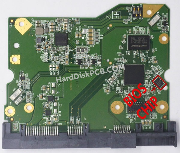 BIOSチップを交換する手順2060-800001-004ウエスタンデジタル(WD)製HDDの基板PCB
