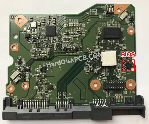BIOSチップを交換する手順2060-800001-005ウエスタンデジタル(WD)製HDDの基板PCB