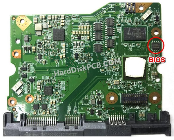 BIOSチップを交換する手順2060-800002-005ウエスタンデジタル(WD)製HDDの基板PCB