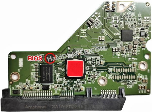 BIOSチップを交換する手順2060-800006-001ウエスタンデジタル(WD)製HDDの基板PCB