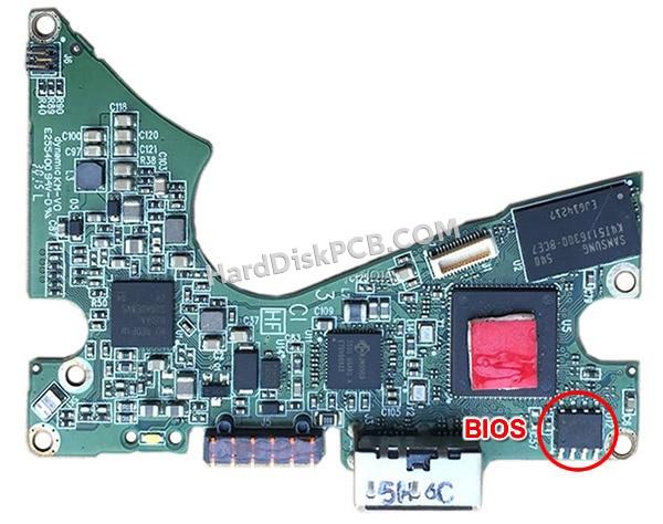 BIOSチップを交換する手順2060-800041-000ウエスタンデジタル(WD)製HDDの基板PCB