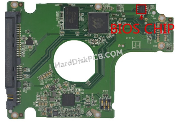 BIOSチップを交換する手順2060-800052-000ウエスタンデジタル(WD)製HDDの基板PCB