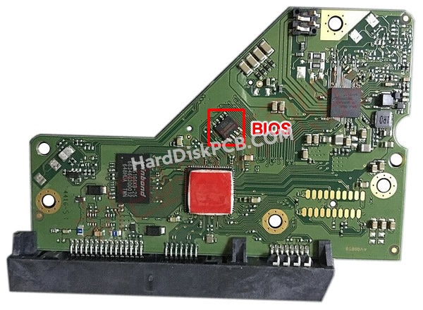 BIOSチップを交換する手順2060-800055-001ウエスタンデジタル(WD)製HDDの基板PCB