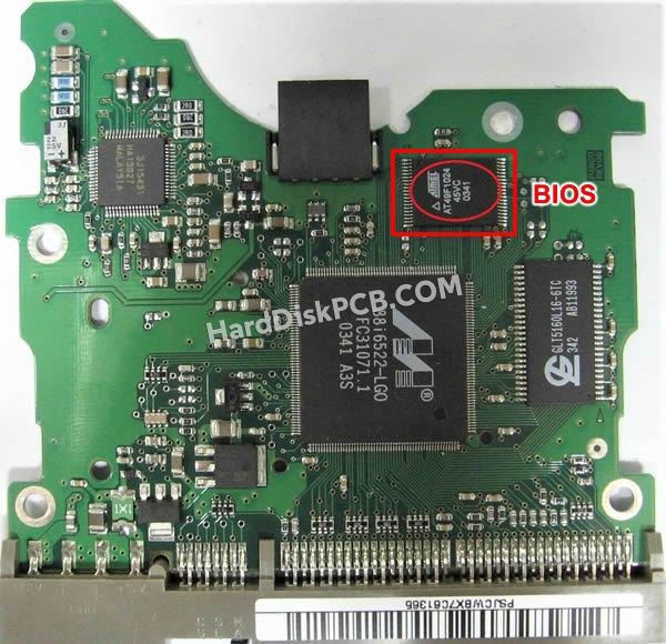 BIOSチップを交換する手順BF41-00068Aサムスン(SAMSUNG)製HDDの基板PCB