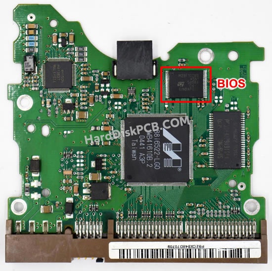 BIOSチップを交換する手順BF41-00082Aサムスン(SAMSUNG)製HDDの基板PCB