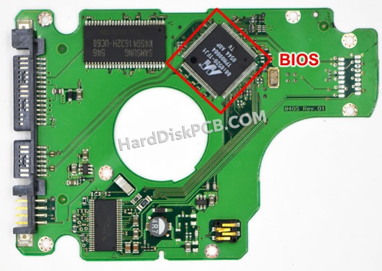 BIOSチップを交換する手順BF41-00098Aサムスン(SAMSUNG)製HDDの基板PCB
